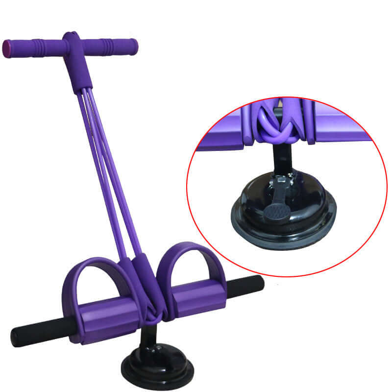 4 Tubes Latex Foot Elastic Pull Rope for fitness, featuring a durable design for waist and leg workouts.