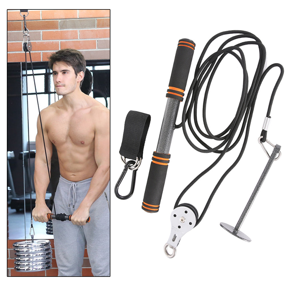 Fitness Arm Muscle Blaster with steel bar, foam grips, and nylon cord for strength training and forearm workouts.
